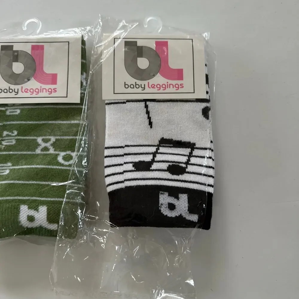 Baby Leggings Bundle - Music, Guitar, Football - New!